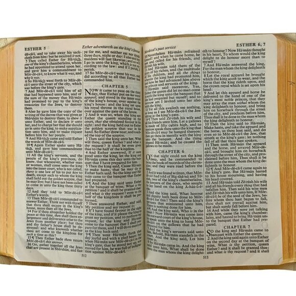 Holy Bible King James Version KJV Collins Press England White Faux Leather 1957 - Picture 11 of 16